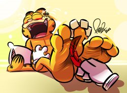 Garfield Tickle Meme Template