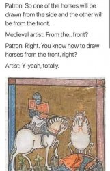 Horse drawing Meme Template