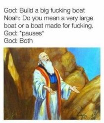 God and Noah Meme Template