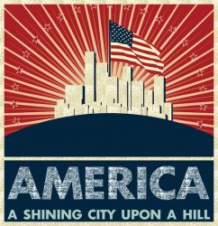 America a shining city upon a hill Meme Template