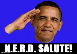 Obama Nerd salute Meme Template