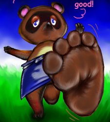 Tom Nook Foot Meme Template