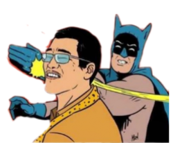 Batman slapping Asian with song stuck in head png Meme Template