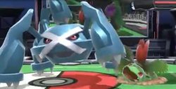 Metagross stomping ivysaur Meme Template