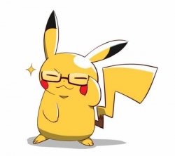 Pikachu with glasses Meme Template