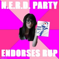 Nerd party endorses rup Meme Template