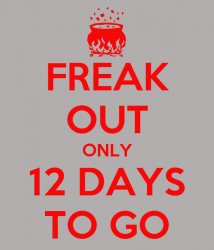 Freak out only 12 days to go Meme Template