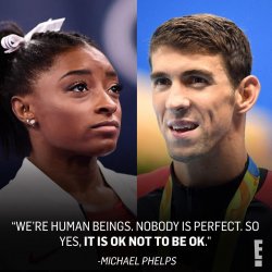 Michael Phelps quote we’re human beings Meme Template