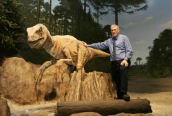 CREATIONIST ASSHOLE KEN HAM WITH A DINO Meme Template