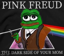 Pepe Pink Freud Meme Template