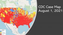 Covid-19 CDC case map August 2021 Meme Template