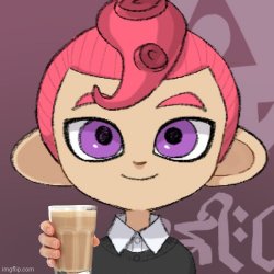Agent 8 with choccy milk Meme Template