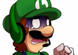 Luigi scared Meme Template