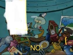 Squidward Fan-Made No Meme Template