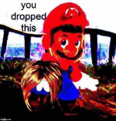 Mario you dropped this Karen Deep-fried 1 Meme Template