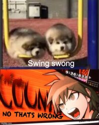Swing swong, NO THATS WRONG Meme Template