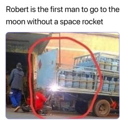 Robert goes to space Meme Template