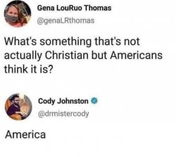 America is not Christian Meme Template