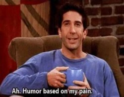 FRIENDS, ROSS, HUMOR BASED ON MY PAIN Meme Template