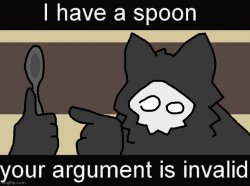 Puro has a spoon Meme Template