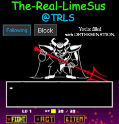 LimeSus Undertale Announcement Temp V1 (5) Meme Template