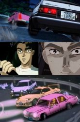 The Simpsons vs. Initial D Meme Template