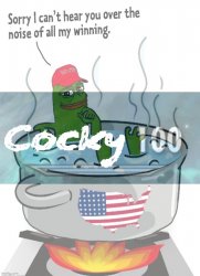 Pepe party cocky 100 Meme Template