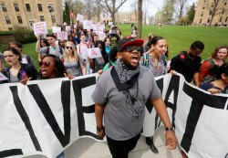 Protesters from UW boulder Meme Template