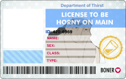 License to be horny on main Meme Template