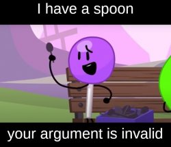 lollipop has a spoon Meme Template
