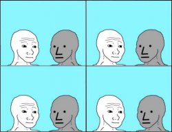 NPC cartoon Meme Template