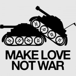 Make love Not war tanks Meme Template
