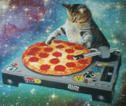 DJ Pizza Cat Meme Template