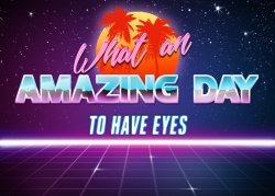 What an Amazing Day To Have Eyes Meme Template