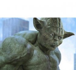 Yoda Hulk Meme Template