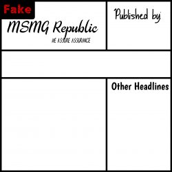 MSMG Republic Newspaper (Fake) Meme Template