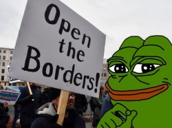 Pepe open borders Meme Template