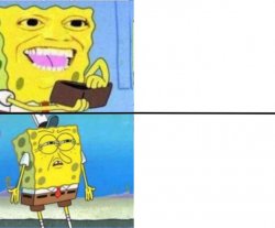 Spongebob rich/poor Meme Template