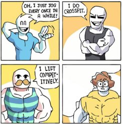 Shen Comix - I Jog - I Work Out - I Lift Meme Template