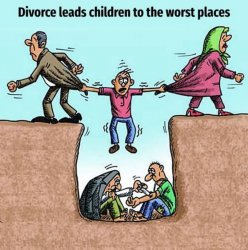 Divorce leads children to the worst places Meme Template