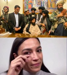 AOC is traumatized Meme Template