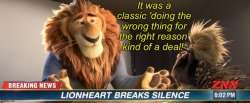 Lionheart breaks silence Meme Template