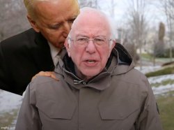 Joe Biden sniffing Bernie Sanders Meme Template