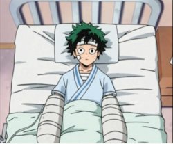 Deku in bed Meme Template