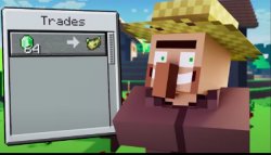 Crazed villager Meme Template