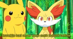 Fennekin had never seen such bullshit before Meme Template