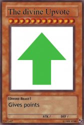 upvote card Meme Template