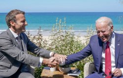 Joe Biden and French President Marcon #2 Meme Template