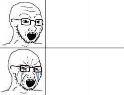 Soyboy reaction mad cry Meme Template