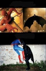 Batman and Spiderman Meme Template